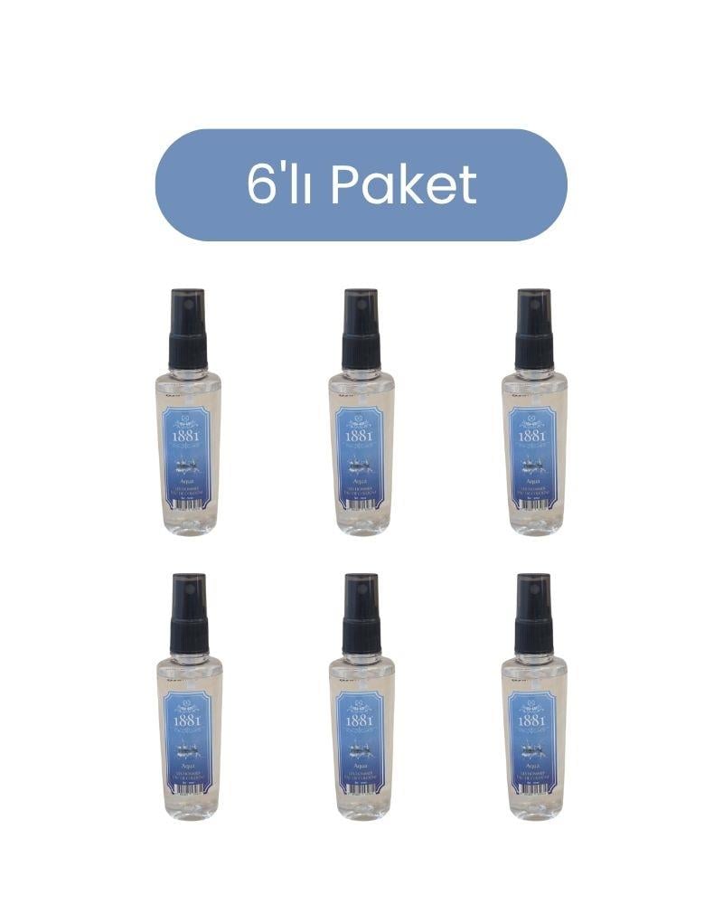 1881 - 1881 Kolonya 50ml Sprey Aqua & Les Hommes-Yeni Tasarım 6'lı Paket