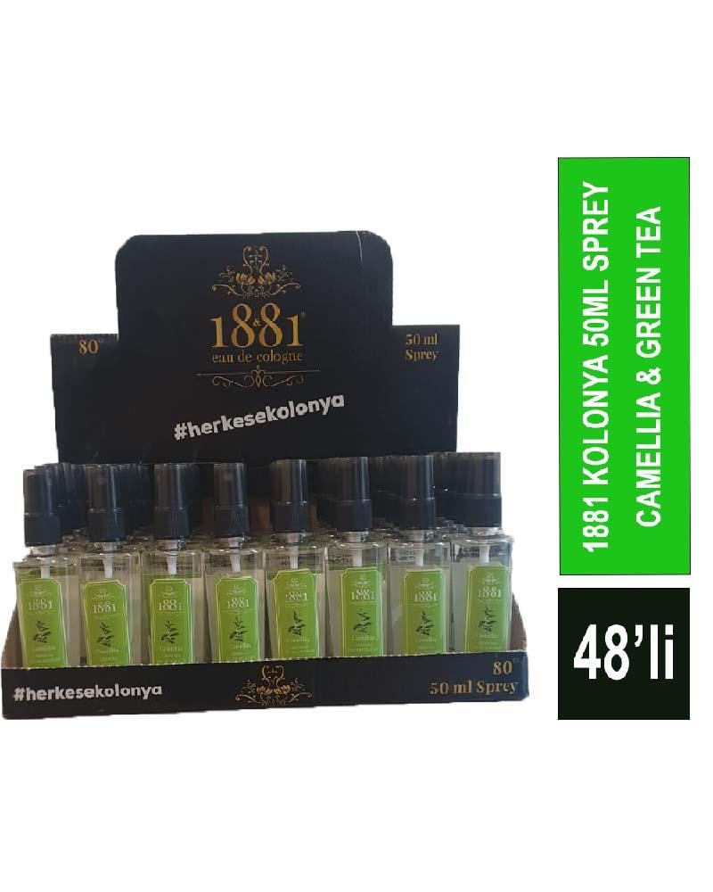 1881 - 1881 Kolonya 50ml Sprey Camellia & Green Tea 48'li Paket
