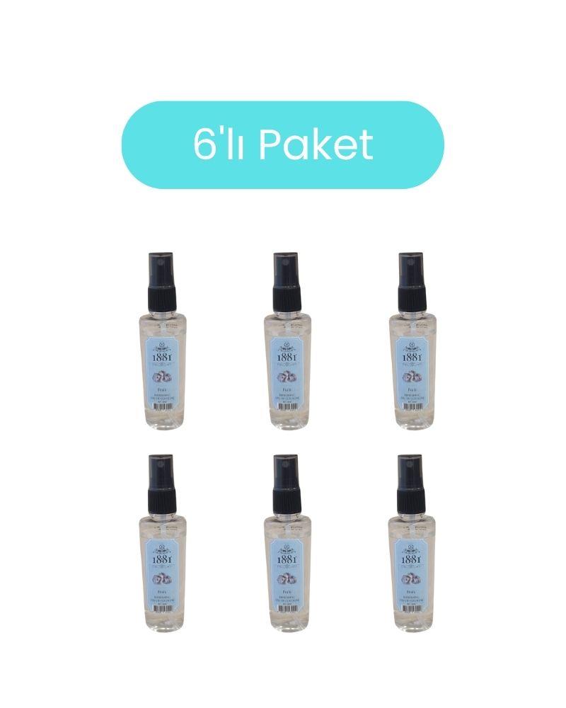 1881 - 1881 Kolonya 50ml Sprey Frais & Refrehing-Yeni Tasarım 6'lı Paket