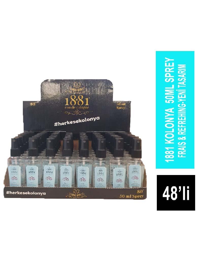1881 - 1881 Kolonya 50ml Sprey Frais & Refrehing-Yeni Tasarım 48'li Paket