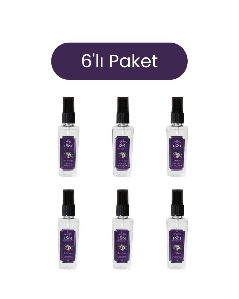 1881 - 1881 Kolonya 50ml Sprey Le Melange & Harmonie 6'lı Paket
