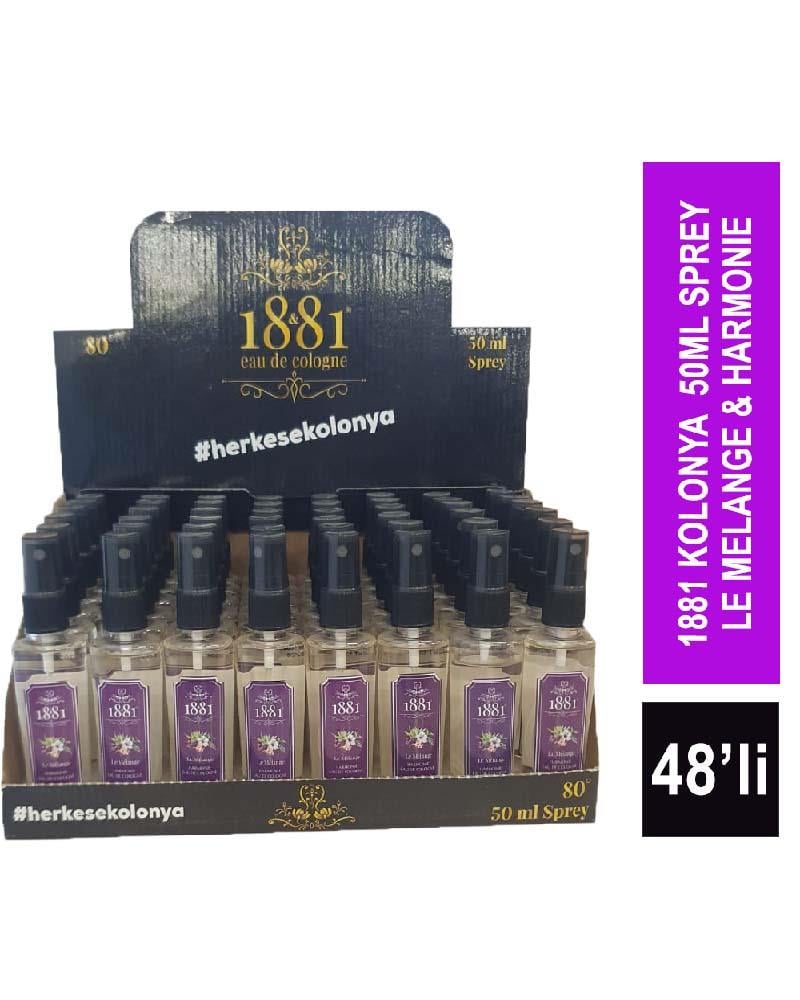 1881 - 1881 Kolonya 50ml Sprey Le Melange & Harmonie 48'li Paket