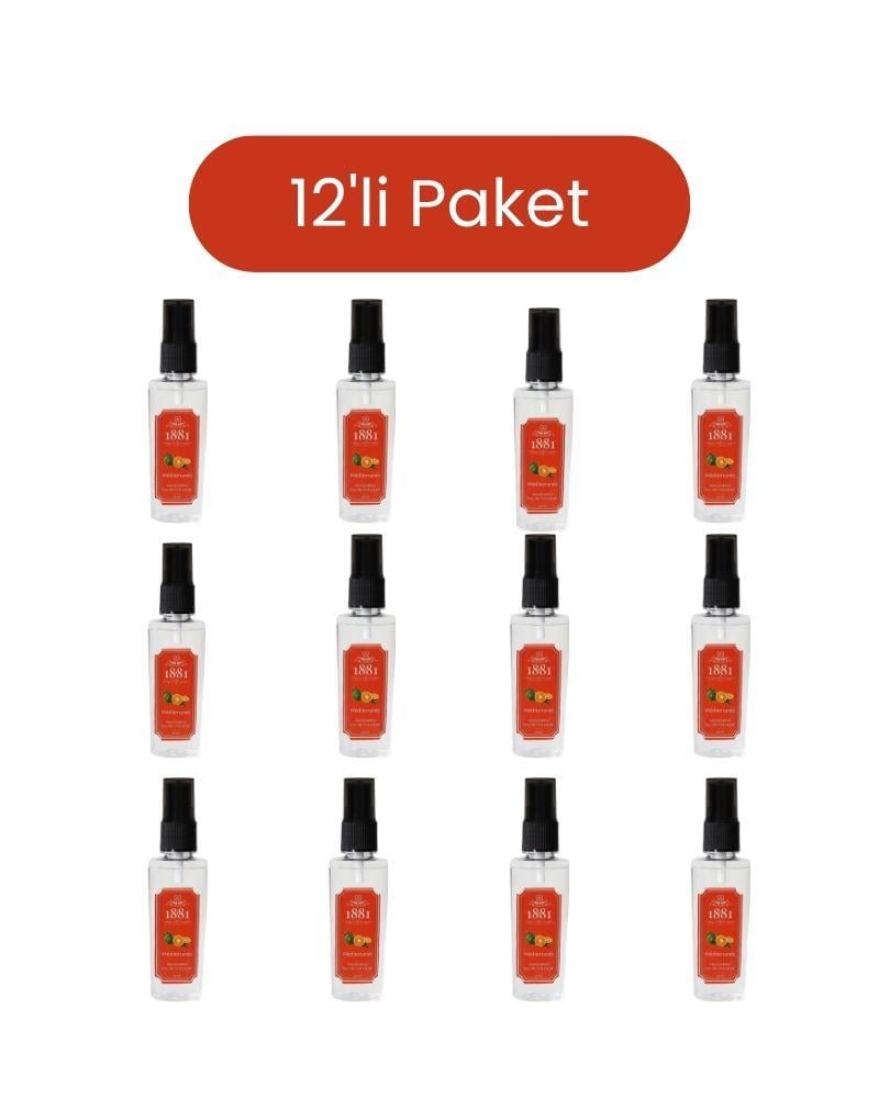 1881 - 1881 Kolonya 50ml Sprey Mediterranee & Mandarine 6'lı Paket