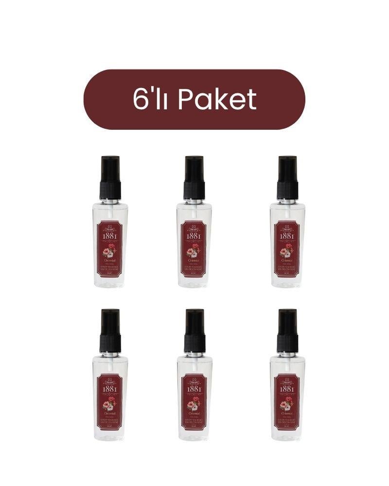 1881 - 1881 Kolonya 50ml Sprey Oriental & Miski Amber 6'lı Paket