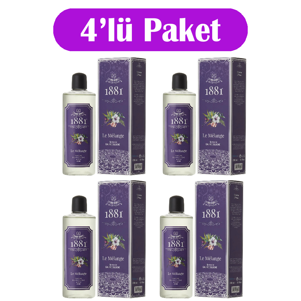 1881 Kolonya 250ml Cam Le Melange & Harmonie 4'lü Paket