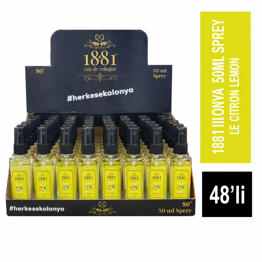 1881 Kolonya 50ml Sprey Le Cıtron Lemon 48'li Paket
