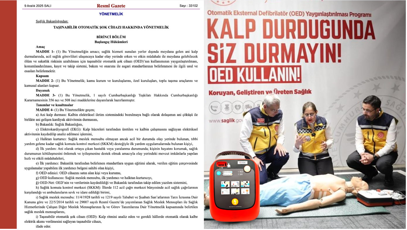 OED Yönetmeliği 2026: Taşınabilir Otomatik Şok Cihazlarında Yeni Dönem