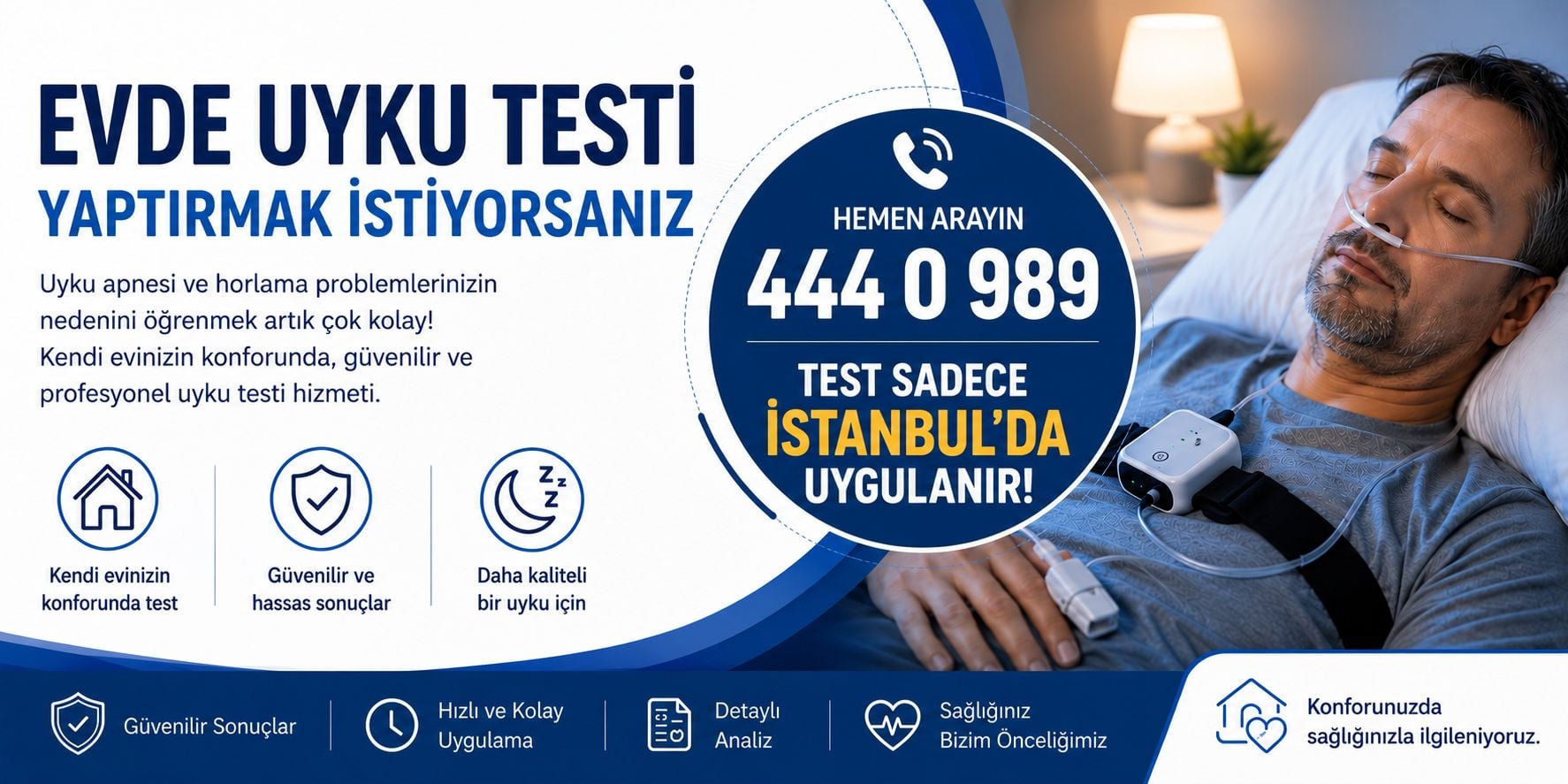 Evde uyku Testi Yapılır