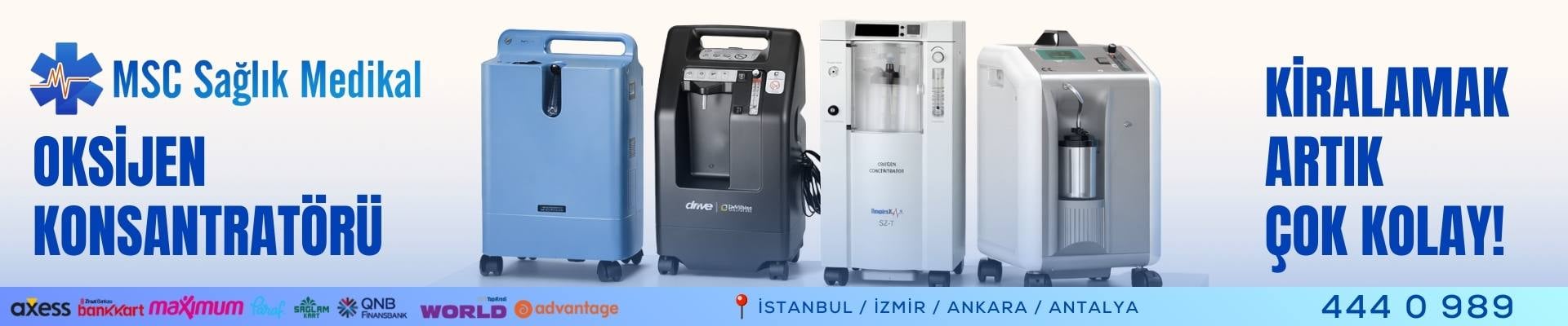 kiralık konsantiratörler oksijen cihazları