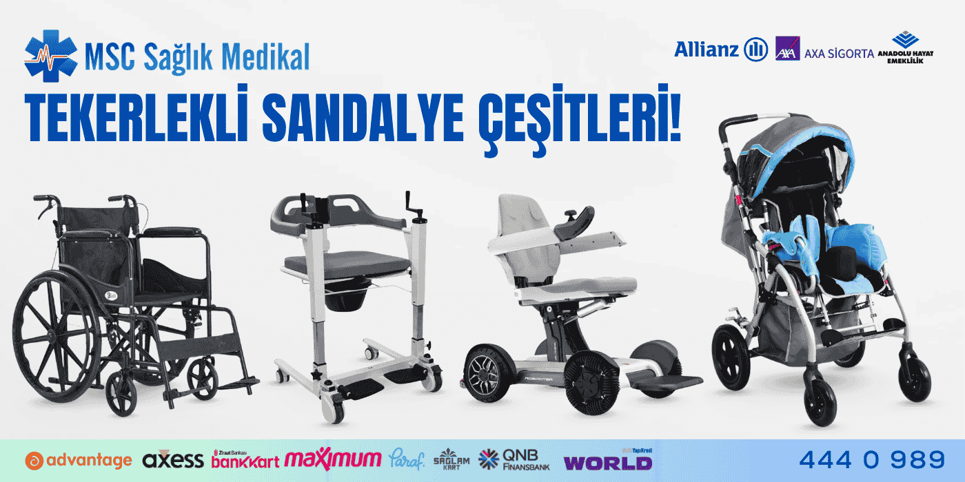 Akülü sandalye ve tekerlekli sandalye çeşitleri MSC Medikalde.