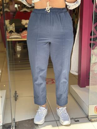 %100 Pamuk İnce Gabardin Pantolon Lacivert