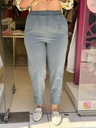 %100 Pamuk İnce Gabardin Pantolon Yeşil