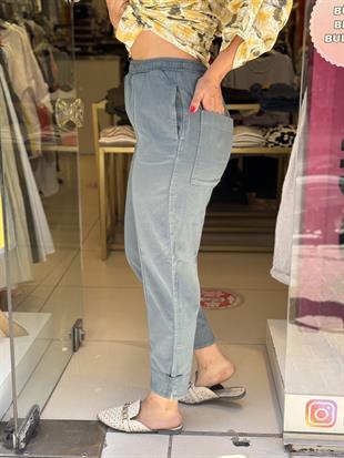 %100 Pamuk İnce Gabardin Pantolon Yeşil