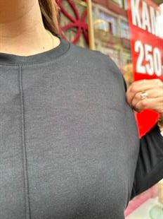 Çımalı Uzun Kollu Eşofman Takımı Siyah