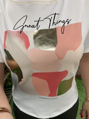 Great Things Tişört Beyaz