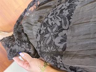İpek Viscose Elbise Acı Kahve