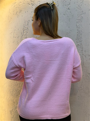 Keçe Basic Kazak Toz Pembe