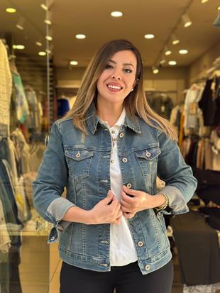 Kot Ceket İndigo Mavi