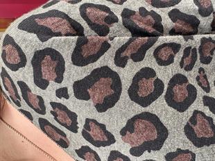 Leopar Desenli İthal Bluz Haki