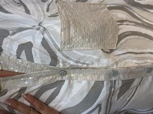 Marble Desen İthal Gömlek Gri