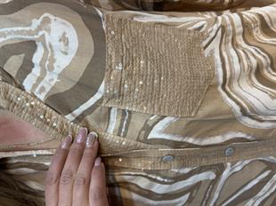 Marble Desen İthal Gömlek Sütlü Kahve