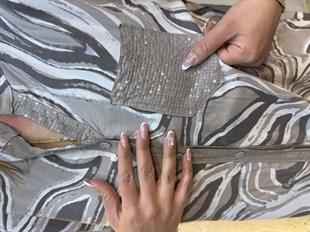 Marble Desen İthal Gömlek Vizon