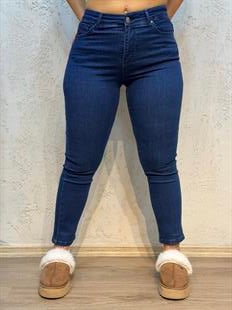 Mom Jean Pantolon Koyu Mavi