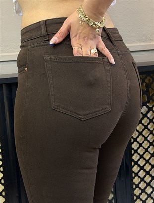 Paça Püsküllü Pantolon Acı Kahve