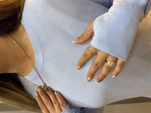 Parmak Geçirme Detaylı Yanları Yırtmaçlı Pamuk Sweatshirt Bebe Mavisi