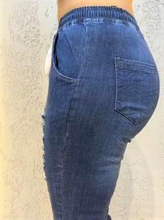 Pul Payetli Jogger Pantolon Koyu Mavi