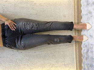 Pul Payetli Jogger Pantolon Siyah