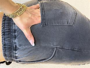 Pul Payetli Jogger Pantolon Siyah