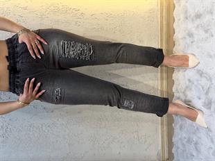 Pul Payetli Jogger Pantolon Siyah