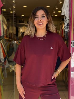 Şortlu Eşofman Takımı Bordo