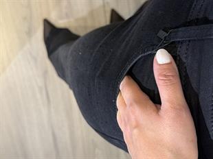 Taşlı Kot Pantolon Siyah
