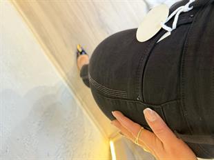Yanları Taş Şeritli Dar Paça Pantolon Siyah