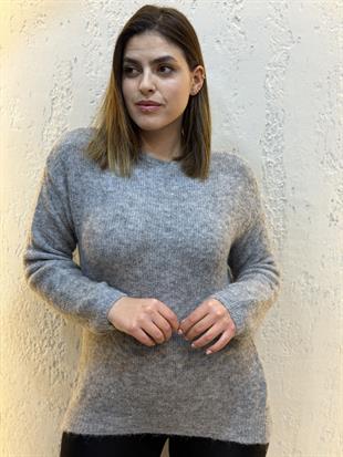 Yünlü Basic Kazak Gri