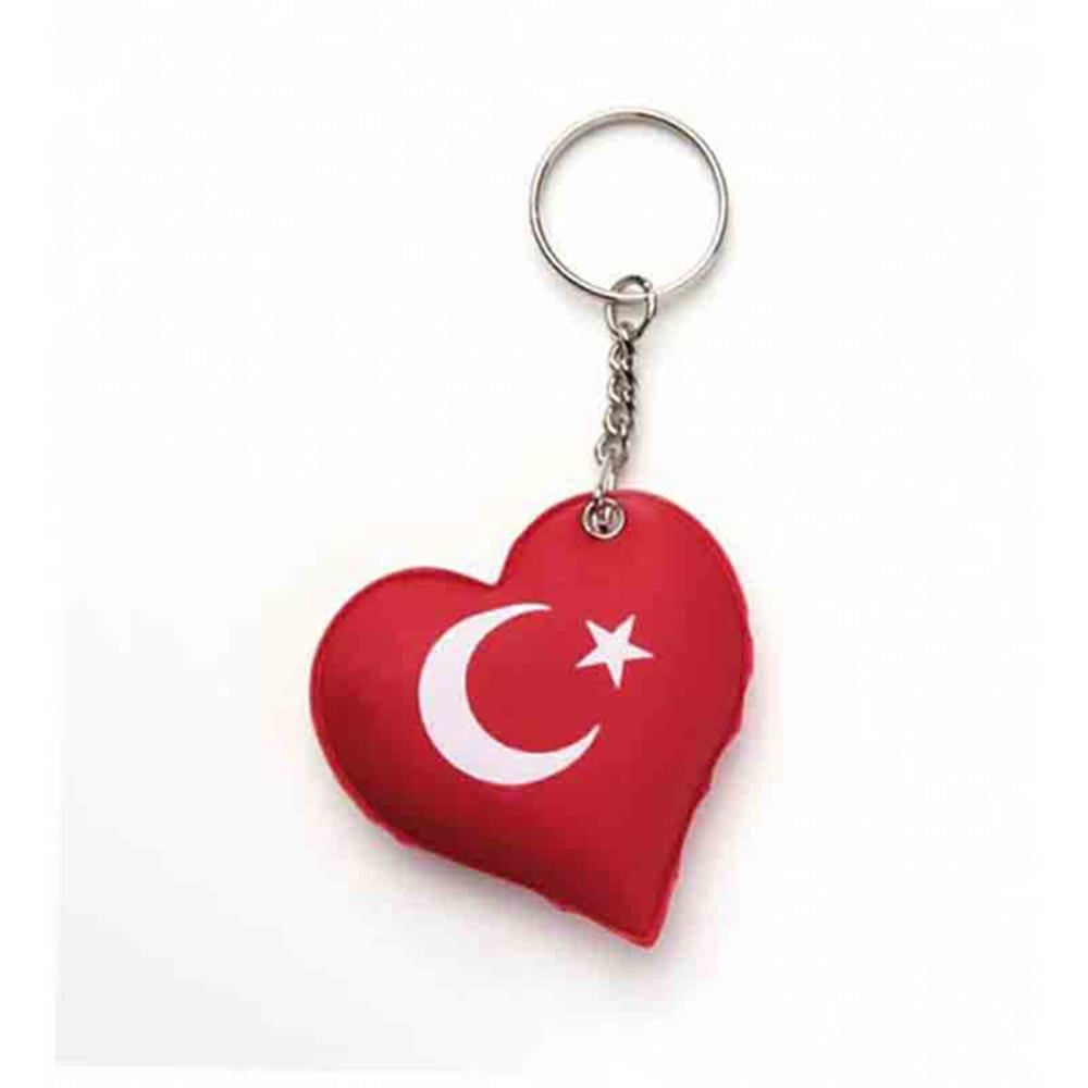 Türk Bayrağı Puf Anahtarlık