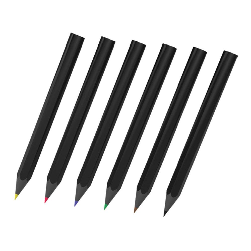 6'lı Mini Latalı Kuru Boya Kalemi