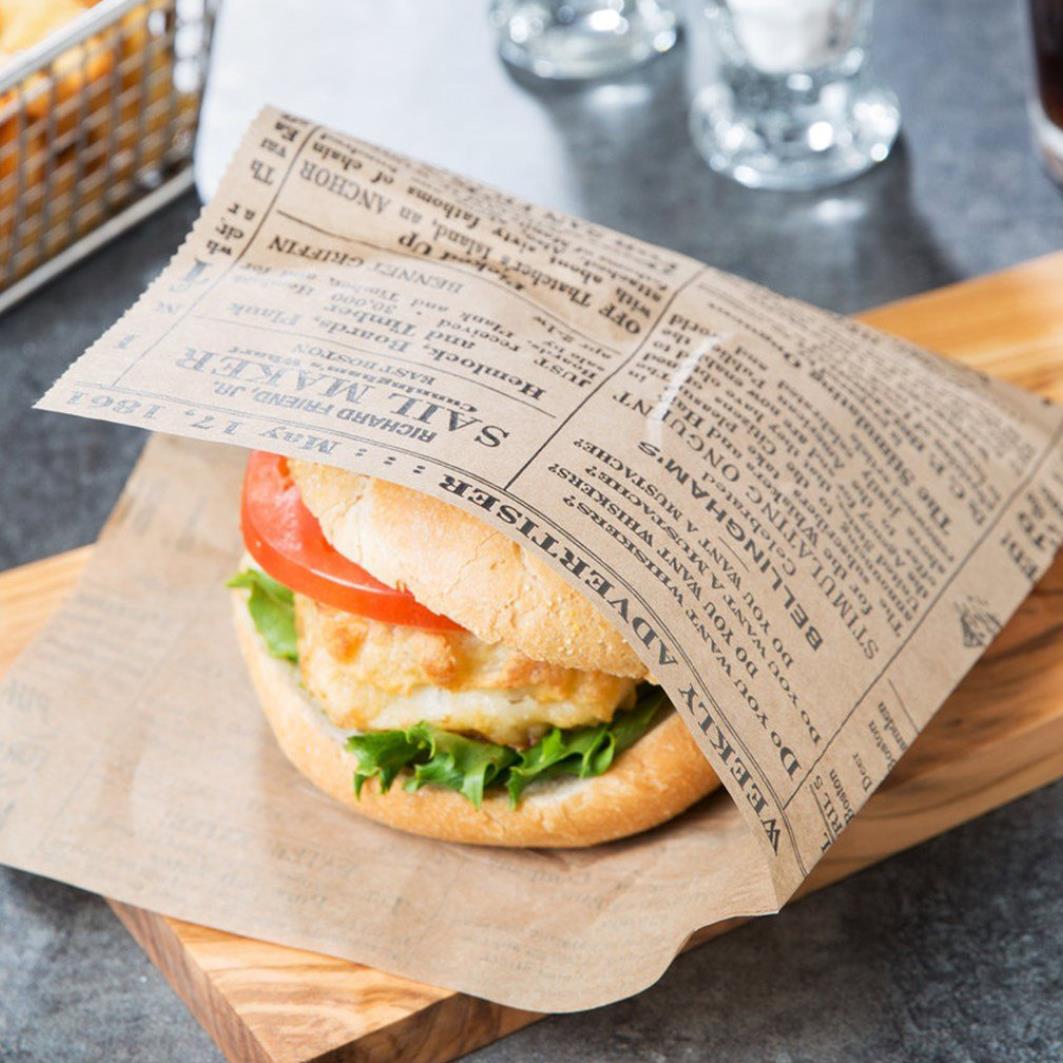 Kıbrıs Baskılı hamburger Kağıdı