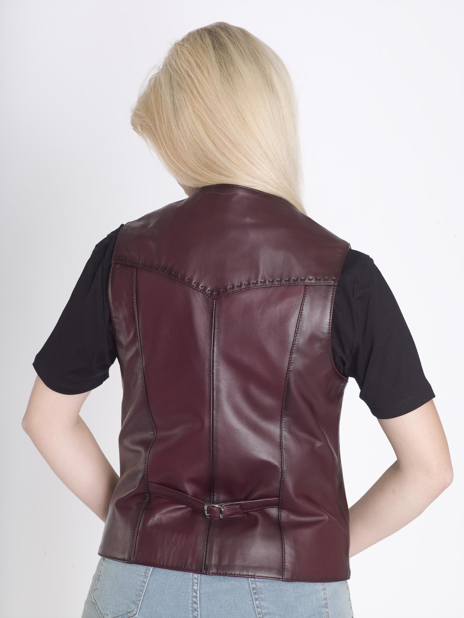 Kadın Hakiki Deri Yelek