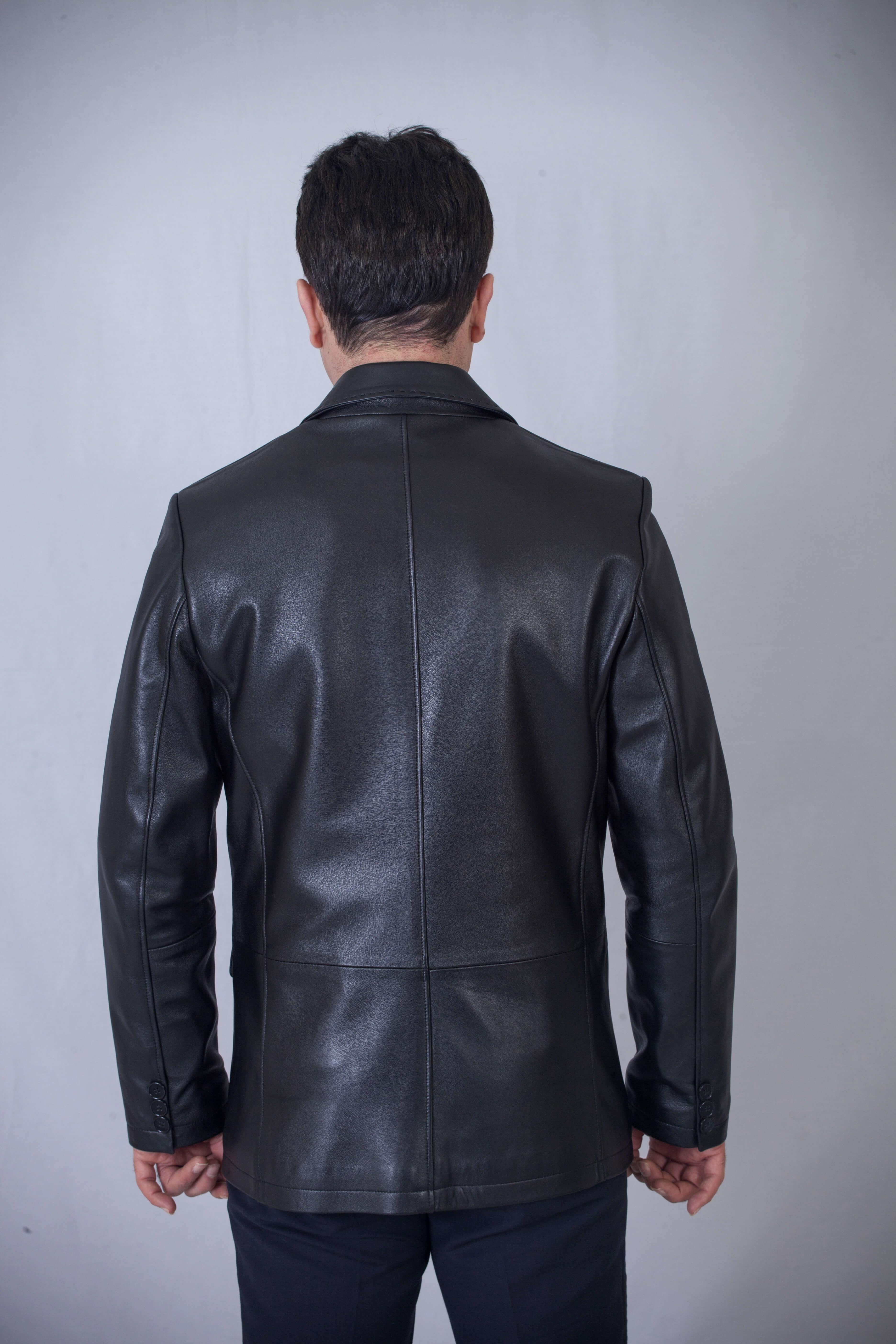 Puntolu Slim Fit Deri Ceket