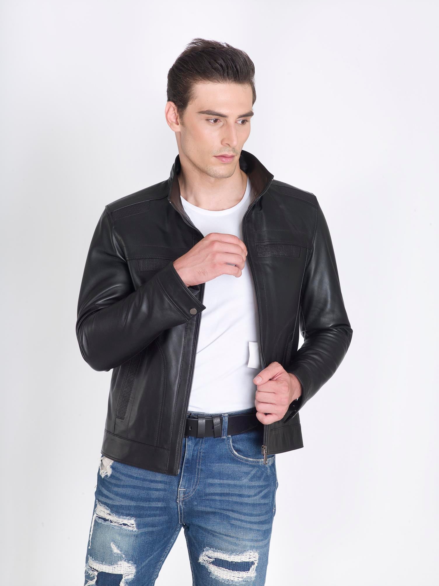 Sade Klasik Gerçek Deri Ceket