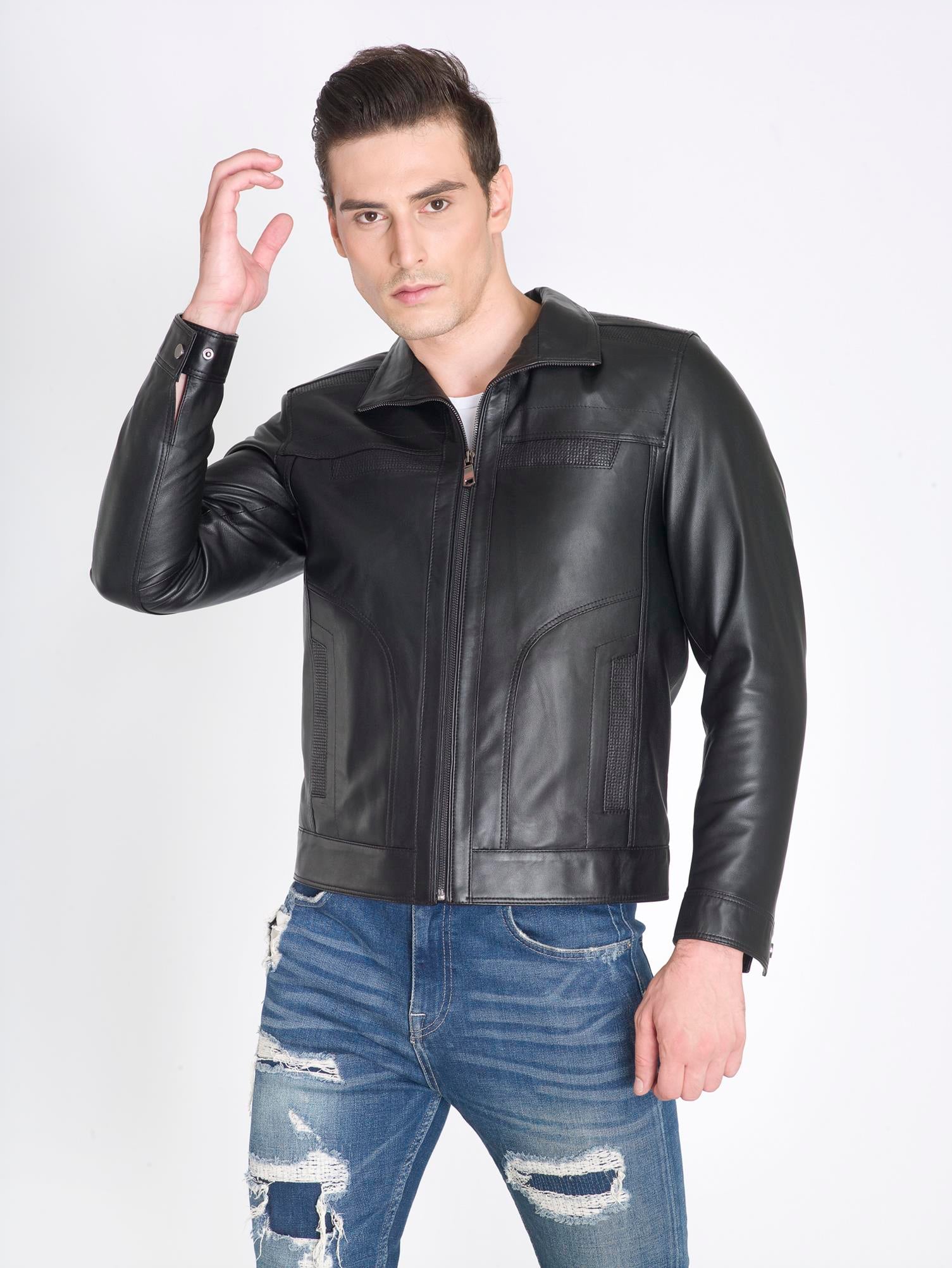 Sade Klasik Gerçek Deri Ceket