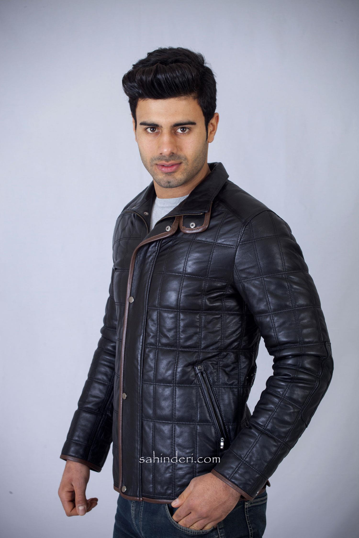 Siyah Slim Fit Hakiki Deri Ceket