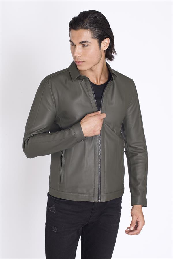 Astarsız Yazlık Deri Mont