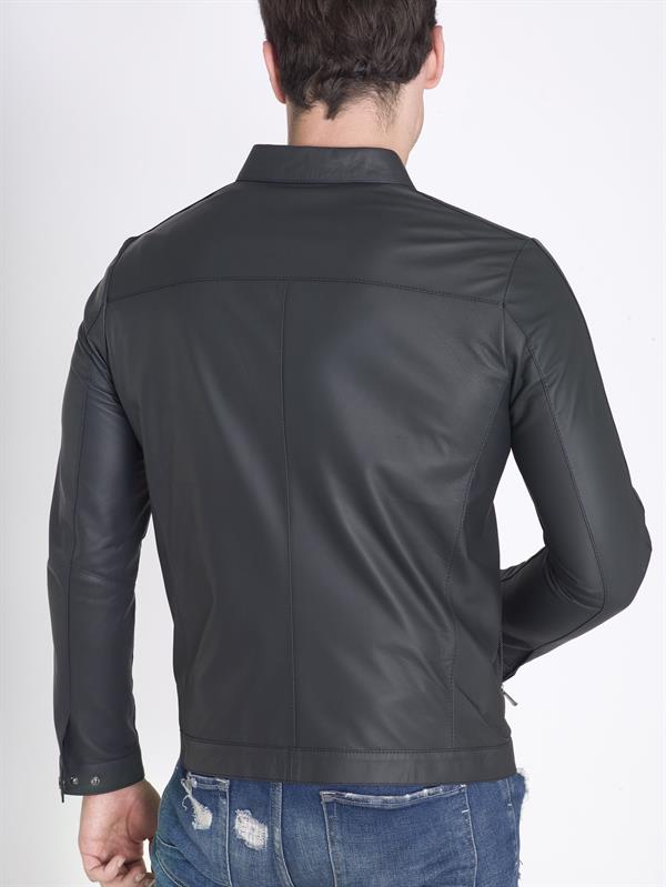 Baharlık İnce Gerçek Deri Mont