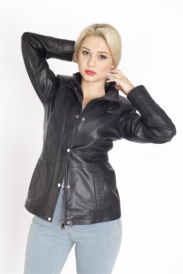 Bayan Klasik Hakiki Deri Ceket