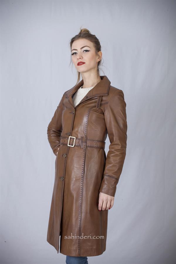 Bayan Taba Deri Pardesü