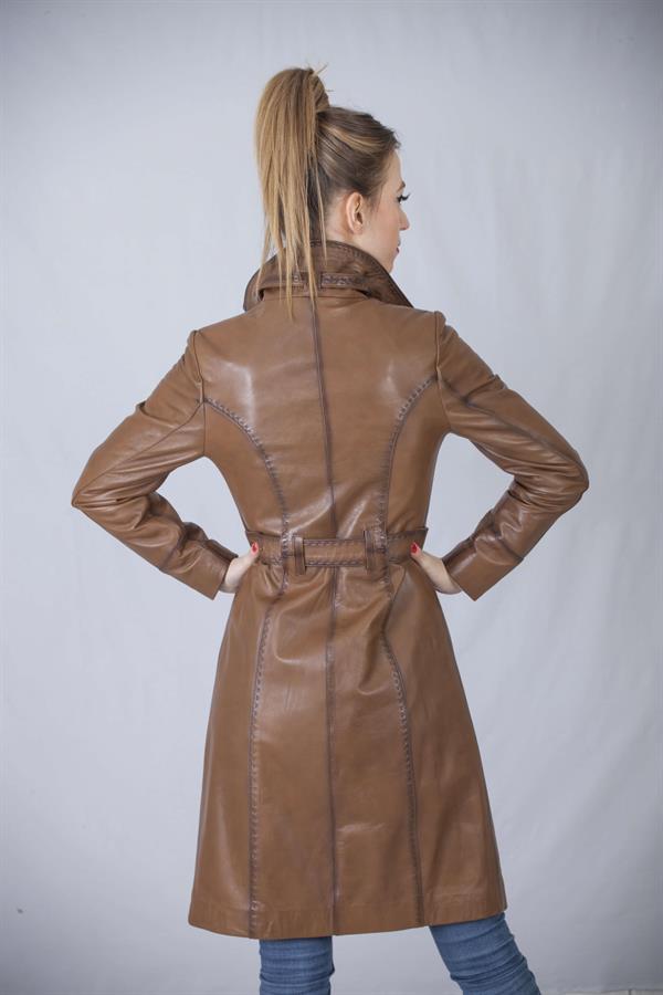 Bayan Taba Deri Pardesü